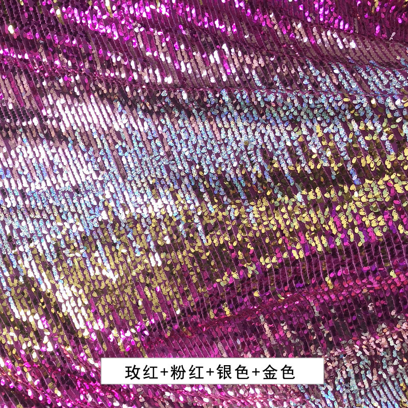 Rose + Pink + Silver + GoldMelon seed slice Sequins Sequins tablecloth decorate stage Water drop Sequins cloth Clothing fabric Wedding Netting cloth
