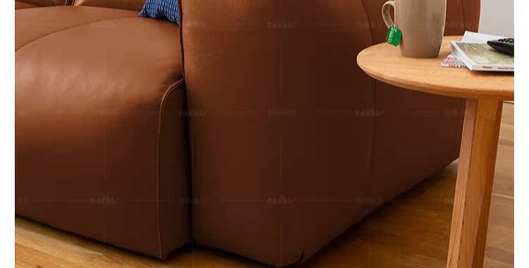 Neville lớp đầu tiên của da cao cấp sofa da căn hộ nhỏ sofa phòng khách ngành năng lượng gió Mỹ sofa sang trọng Nordic Light - Ghế sô pha ghế sopha giá rẻ