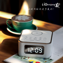 homtime beauty at D2 qi wireless charging Bluetooth speaker alarm clock multifunction sound radio stereo
