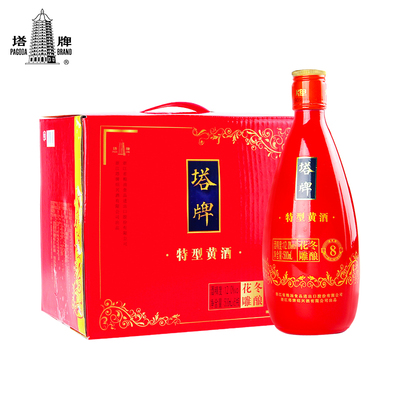 塔牌！冬酿花雕酒特型黄酒500ml×6瓶