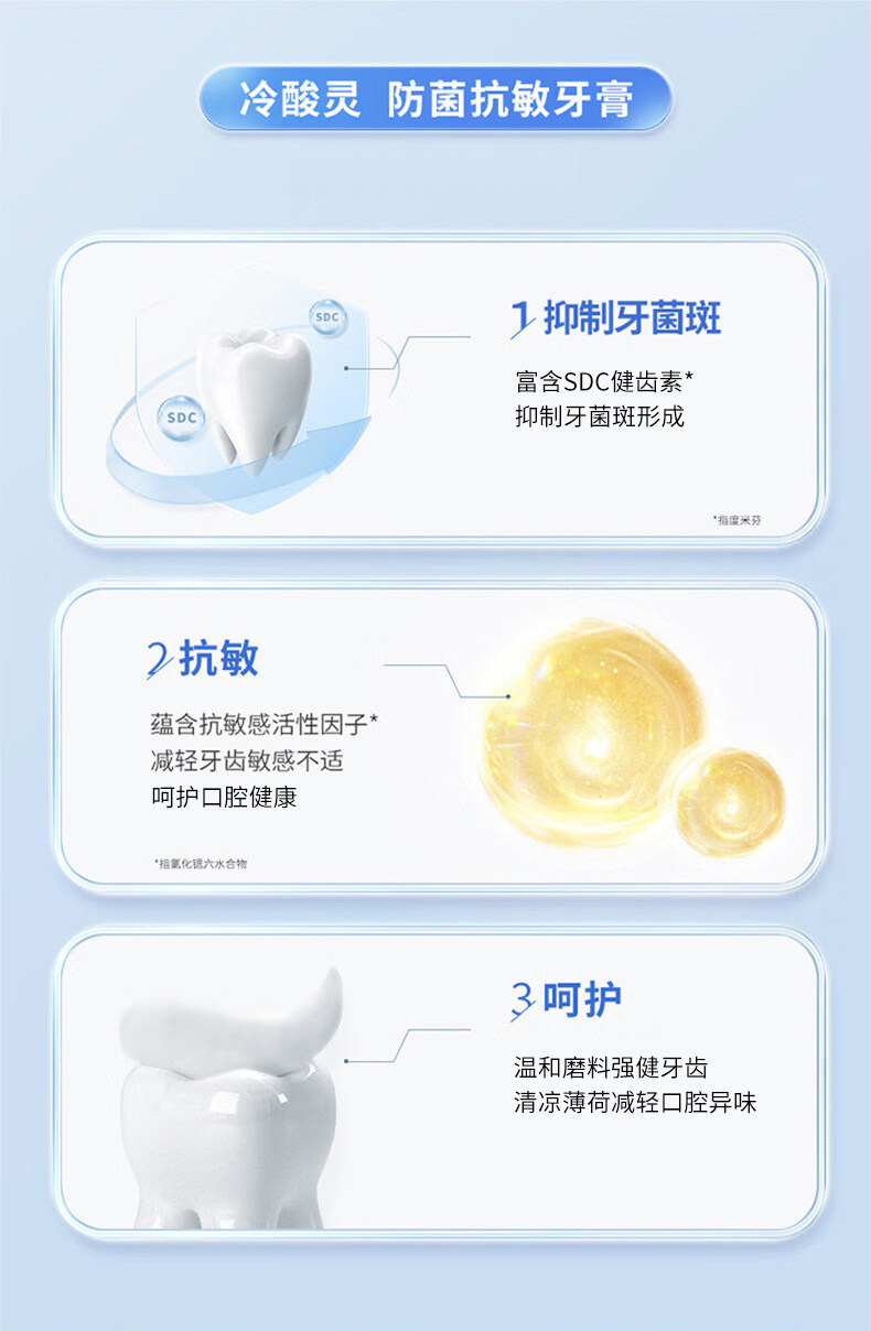 安享好物 安享B级牙膏-冷酸灵抑菌斑 抗敏牙膏 国标 