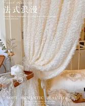 New style standing edge gauze curtain wide lace rose language side gauze wide fur lace
