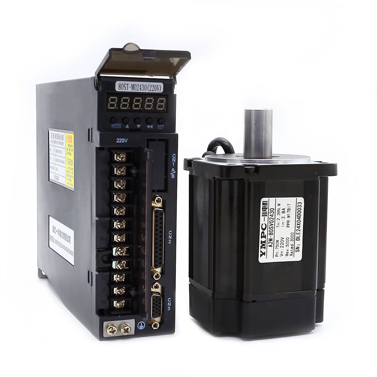 A Sichuan servo motor suit 60 80ST-02430 400W 750W flush bed feed positioning pulse synchronous