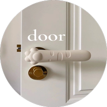 ins cream style silicone cat claw door handle protective cover anti-static bedroom door pull gloves anti-collision pad wall cover
