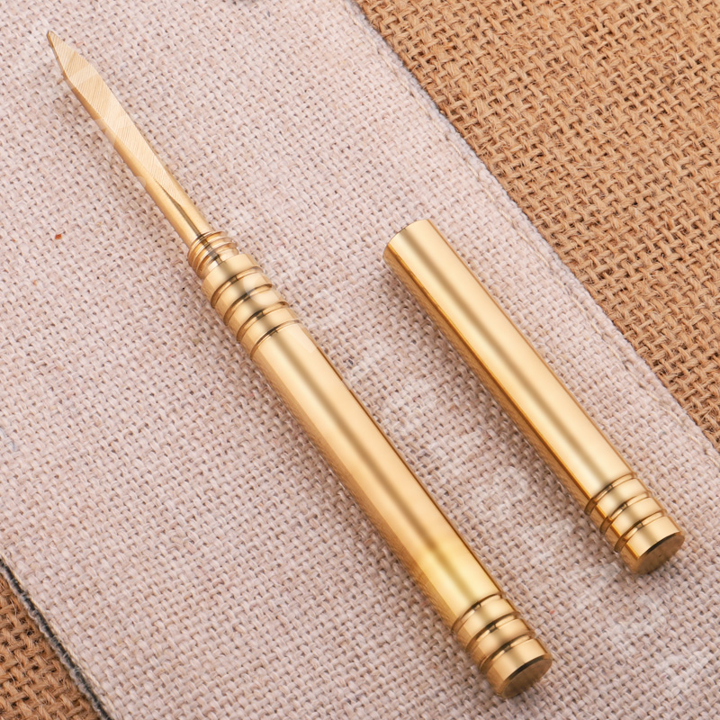 Pu'er tea knife handmade pure copper tea knife tea cake pry tea knife tea needle tea cone divider tea cake cutter tea set tea set accessories