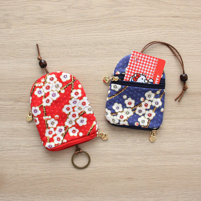 Pull-out Large Capacity Key Bag Women Handmade Car Key Cover Cloth Art Minima Home Draw Rope Key Bag Containing Bag