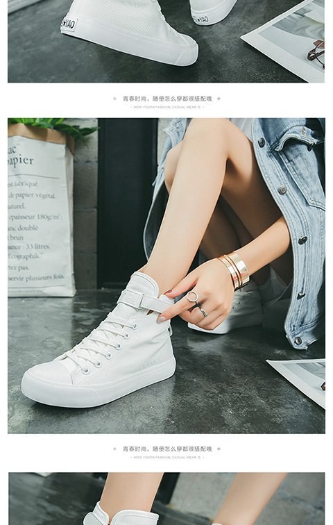 Mùa thu và mùa đông giày nữ sinh viên Giày thông thường Hàn Quốc size lớn 40 giày vải cao cấp màu đen Giày đế bằng màu trắng giày công sở giày ecco nữ
