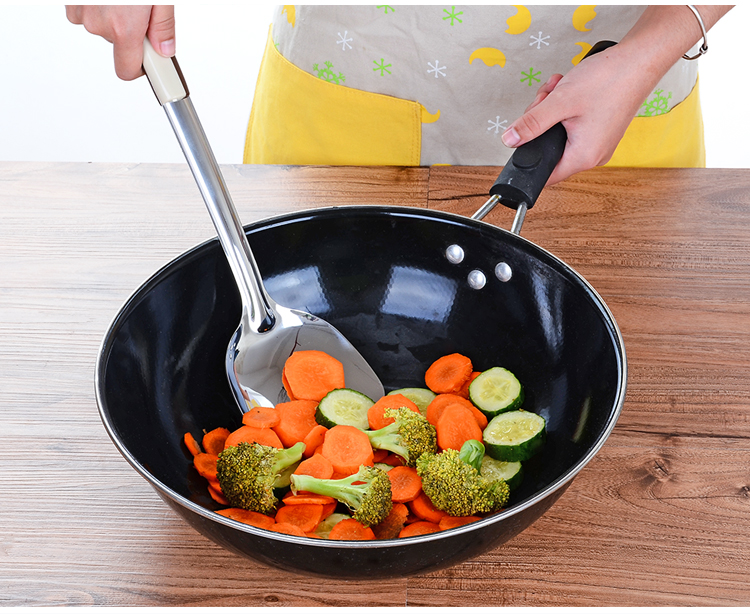 Bộ thìa bếp bằng thép không gỉ Bộ hộ gia đình đầy đủ bộ muỗng dày xẻng colander xào dụng cụ nấu ăn muỗng xẻng dụng cụ nhà bếp D dao làm bếp