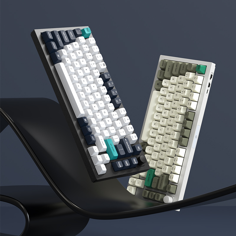Keychron Q1Max Three-Mode Bluetooth Wireless Mechanical Keyboard Rgb Aluminum Gasket Customized for Office Use