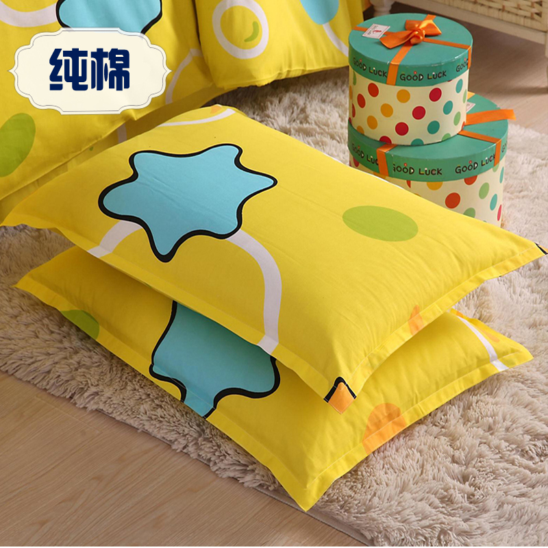 Bông chéo 100% cotton áo gối một cặp phim hoạt hình hoa tùy chỉnh đơn 48X74 vườn sọc - Gối trường hợp gối mây