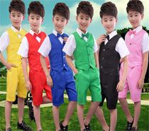 Childrens popping performance clothing locking trousers vest suit Childrens mechanical dance performance suit clothes