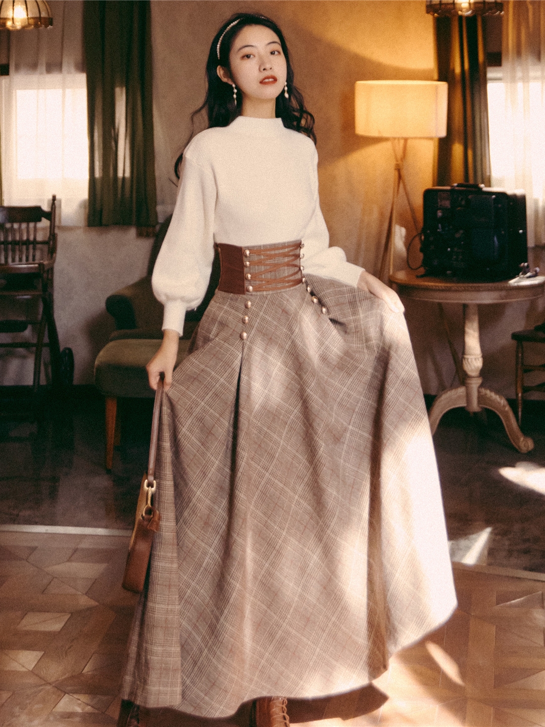 法式套装裙港风休闲时尚两件套