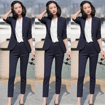 Career suit suit suit women autumn and winter work Fashion temperament goddess Fan Gaobian business dress suit overalls