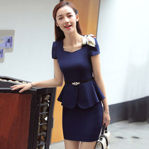 Professional suit suit women summer 2021 new short sleeve dress tooling jewelry shop beautician work dress