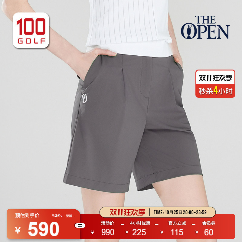 Theopen British Open Golf Women's 26 Summer Wide-Leg Shorts Fashionable Sun Protection Comfortable Women's Shorts