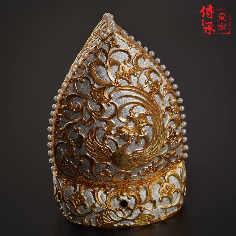 Shangyang Fengguang Original Tang Dynasty style pure hand - cutting wire gold and silver false process
