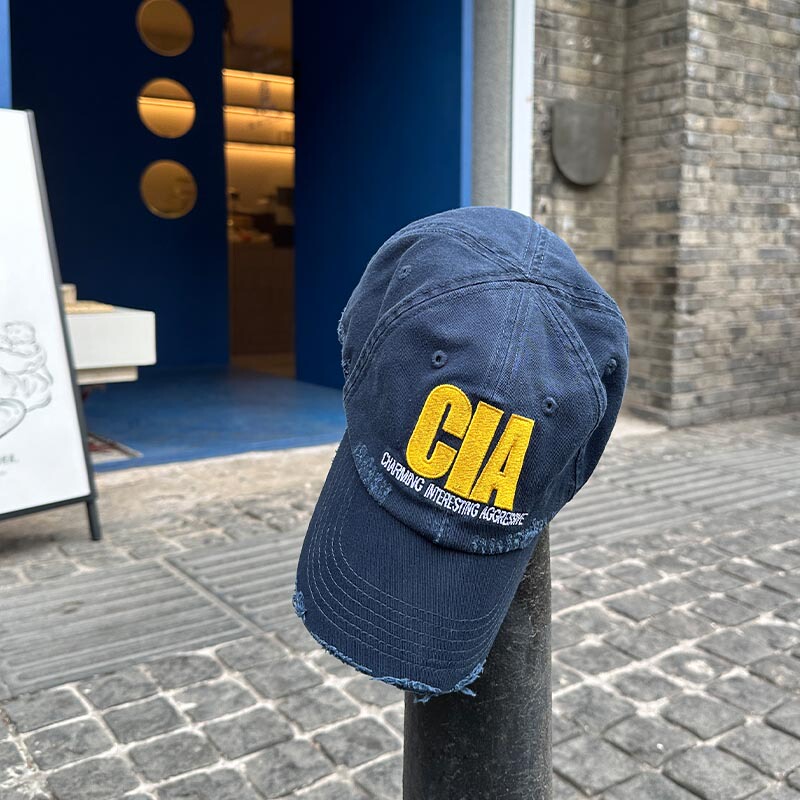 Officially Licensed Yigenanaya Same Style Choicechoice Washed Heavy-Duty Distressed Long Brim Baseball Cap