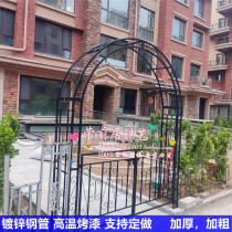Eurostyle Iron Art Arch Flower Racks Outdoor Gardening Decorative Doors Villa Courtyard Moon Season Climbing vines Iron Wire Lotus Garden Door