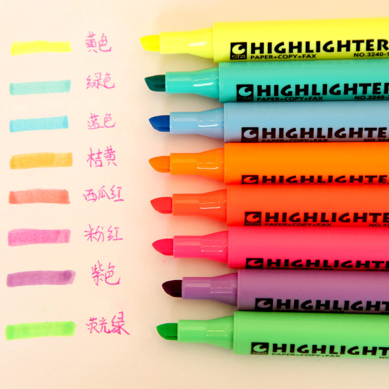 Dog tail grass Japan Korea Creative stationery fluorescent pen graffiti pen oil mark pen cute watercolor pen