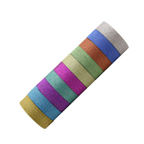 Gold Powder Adhesive Tape Flash Tape Creative DIY album Decorative Sticker handmade Decorative Sticker 10 Color Bucket