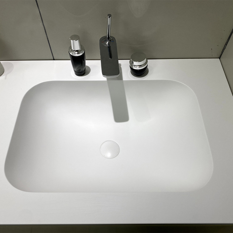 Customized American imported DuPont Coriane integrated basin countertop bathroom cabinet combination undercounter washbasin wash basin wash basin