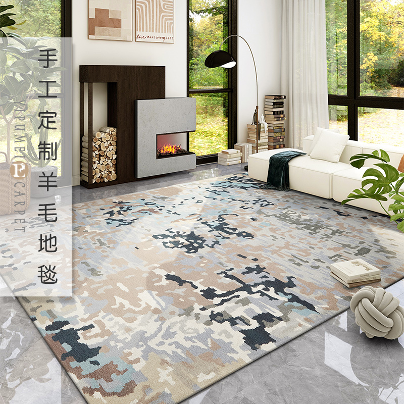 Ipmei hand wool customizable carpet modern light luxury brief Nordic Superior Villa Living Room Tea Carpet