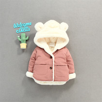 South Korea 2021 Winter new small and small childrens baby clothes Baby cotton clothes thickened and warm velvet jacket tide