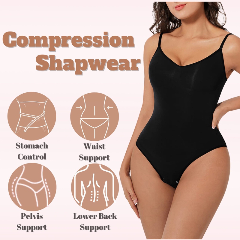 Ski*M Alternative to Kardashian's High-Elastic Tummy Control One-Piece Shapewear, Sexy Tight-Fitting Seamless Shapewear