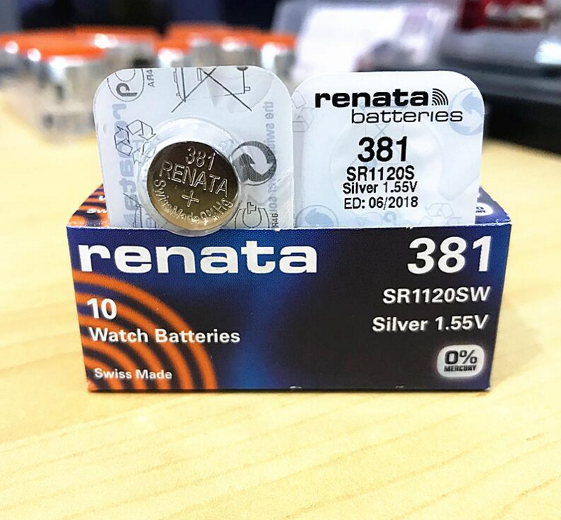 Swiss renata silver oxide button battery 1 55V SR1120SW 381 watch battery