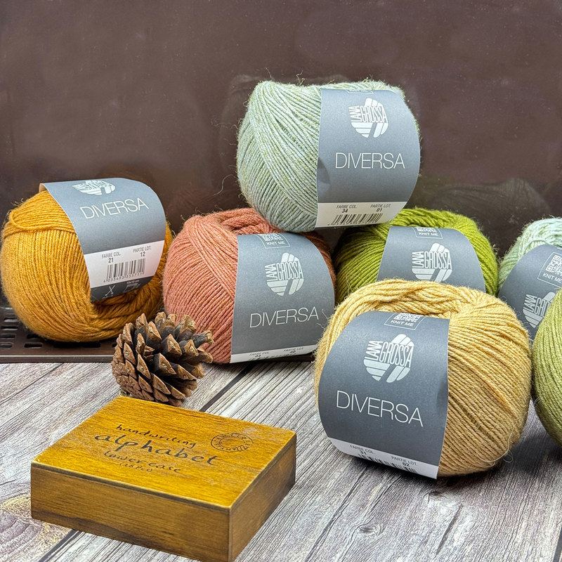 German Lana Grossa Diversa Blended Cotton Yarn Wool Yarn German Lana Grossa Diversa Blended Cotton Yarn Wool Yarn