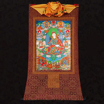  Lianshi Eight disguised Thangka portrait Tibetan hanging painting Puride hand-mounted cloth printed gold thread Thangka Buddha statue