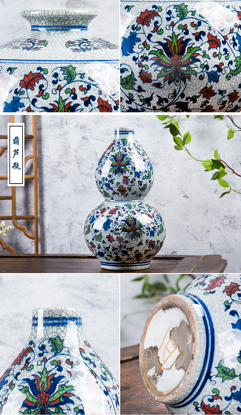 Blue and white porcelain, porcelain in jingdezhen ceramic vase new colorful ceramic vases, home furnishing articles antique furniture