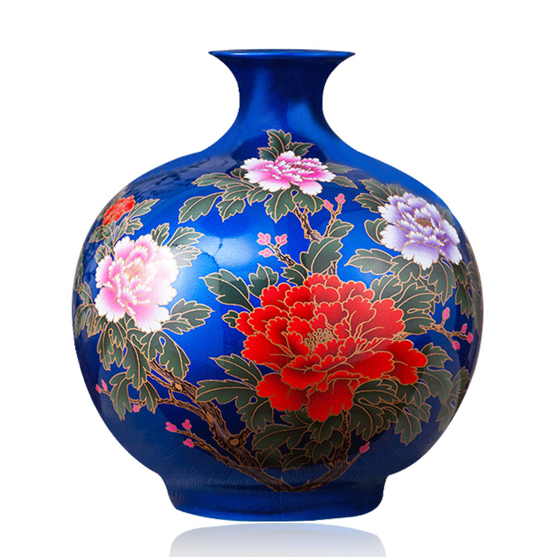 Jingdezhen Ceramic Vase Vase Flower Arrangement minimalist Creative home Living room Wine Cabinet Decorations hawking pieces