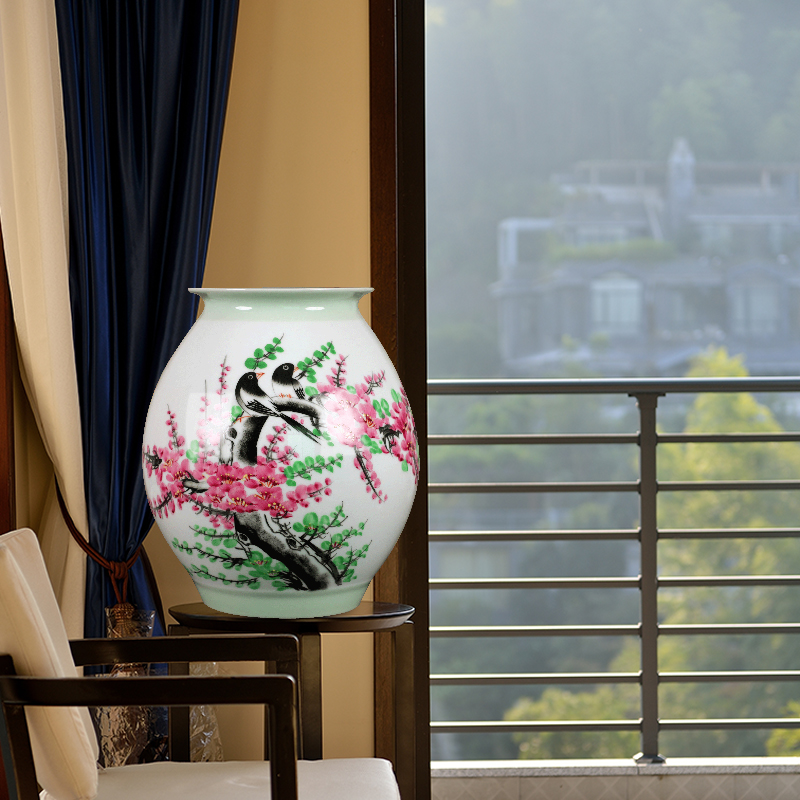 Jingdezhen ceramics hand - made vases, beaming home furnishing articles sitting room TV ark, decoration decoration arranging flowers