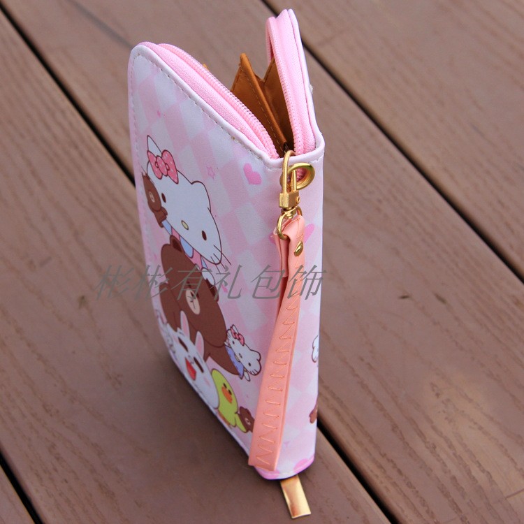 Ví nữ mới HelloKitty 2018 ví nữ sinh viên dễ thương ví hoạt hình dài Ví da PU ví hermes