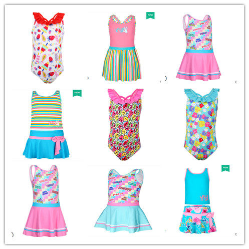 British hair children swimsuit female one-piece triangle skirt baby swimming suit 2021 new cartoon lovely foreign air swimsuit