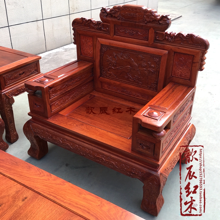 Nội thất gỗ gụ Miến gỗ hồng mộc cuộn 123 bộ sofa gồm sáu trái cây lớn kết hợp phòng khách bằng gỗ hồng - Bộ đồ nội thất mẫu kệ tivi đẹp