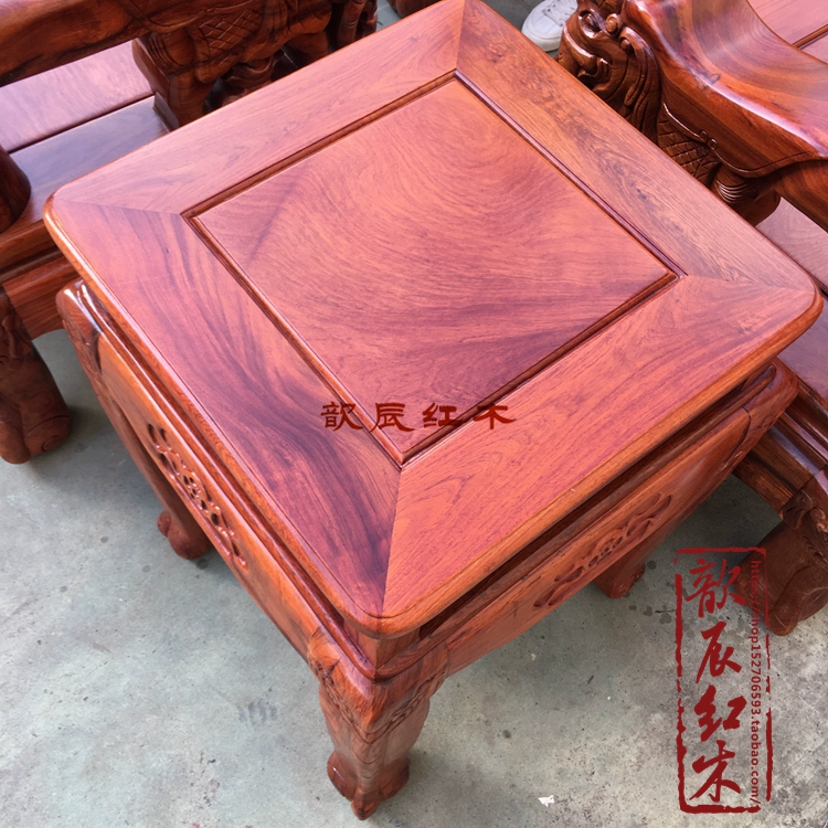 Gỗ hồng mộc Miến Điện Hoa Kỳ sofa voi bộ 10 trái cây lớn bằng gỗ hồng mộc kết hợp nội thất gỗ gụ - Bộ đồ nội thất bàn ghế gỗ phòng khách hiện đại