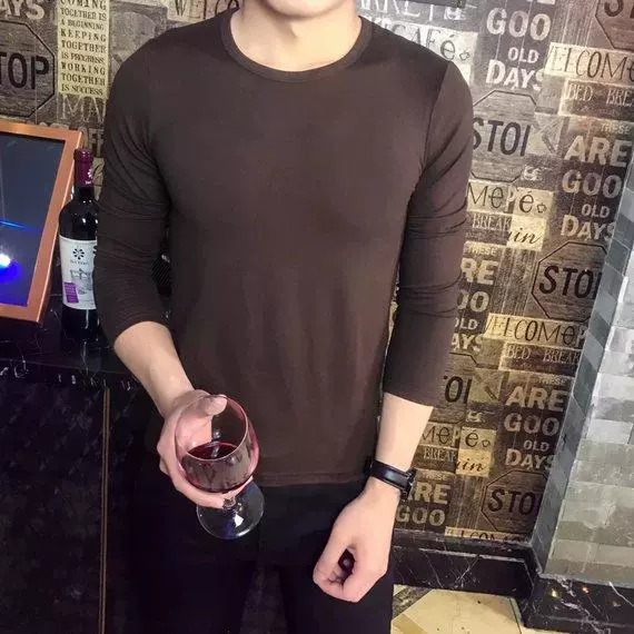 9,9 áo thun dài tay nam phiên bản Hàn Quốc mùa thu nam chín chín áo phông rộng cỡ 10 nhân dân tệ dưới quần áo mùa thu