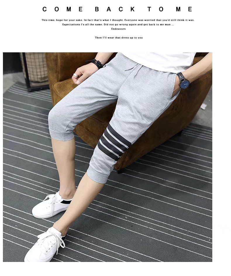 9.9 包邮 quần nam Hàn Quốc phiên bản của xu hướng của Slim feet casual 7 quần nam năm điểm ống túm quần short mùa hè