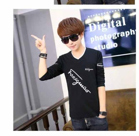 Mùa thu và mùa đông áo thun nam mới cộng với nhung dày mùa đông chạm đáy áo sơ mi nam dài tay giữ ấm cơ thể sửa chữa áo sơ mi t shirt skull