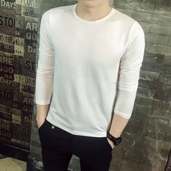 9,9 áo thun dài tay nam phiên bản Hàn Quốc mùa thu nam chín chín áo phông rộng cỡ 10 nhân dân tệ dưới quần áo mùa thu