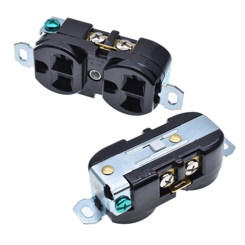 RONGFENG Rongfeng American American power supply double with ear socket 20A ferrule E-09-A original import