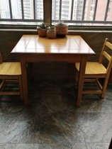 Nanzhu Chinese dining table combination for eating farmhouse square table 88 cm square table solid wood simple economical household