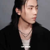 1STXULIE Подвеска Stone Galaxy/Оригинальное ожерелье Нишевый дизайн Двухслойный инкрустированный бриллиантами Холодный стиль Унисекс Y2K Мужской и женский стиль