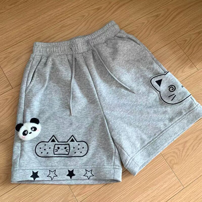 Two-Dimensional Cute Otaku Subculture Versatile Summer Shorts for Women, Japanese-Style Cute Soft Girl Five-Point Wide-Leg Pants Two-Dimensional Cute Otaku Subculture Versatile Summer Shorts for Women, Japanese-Style Cute Soft Girl Five-Point Wide-Leg Pants