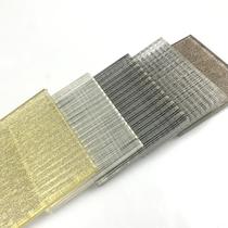 Foshan customized Changhong clip silk double layer stainless steel process tempered glass hotel office Art glass partition