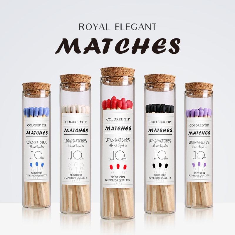 Incense Candle Special Match Jar Lengthened section 10cm Creative Arts Cigar Ocean matches about 30 portable red heads