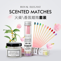 Scented candle Long match Soybean plant wax Essential oil fragrance Color 10cm Western Fire portable travel gift bag