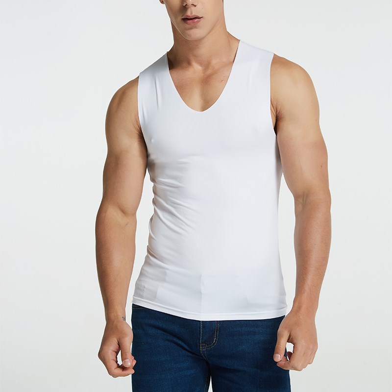 Vest thể thao nam khô nhanh Tập thể dục Chạy thể thao Vest thoáng khí mồ hôi tay áo thun mỏng màu nhiều màu áo thể dục